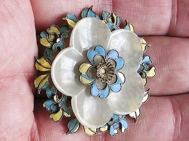 Flower  3 in gilt silver mounting - (4216)